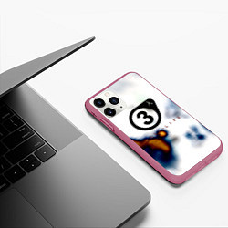 Чехол iPhone 11 Pro матовый Half life freeman, цвет: 3D-малиновый — фото 2
