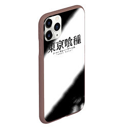 Чехол iPhone 11 Pro матовый Tokyo Ghoul аниме логотипы, цвет: 3D-коричневый — фото 2