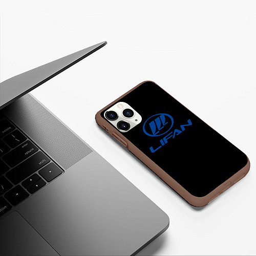 Чехол iPhone 11 Pro матовый Lifan auto / 3D-Коричневый – фото 3