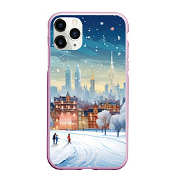 Чехол iPhone 11 Pro матовый Новогодний городок