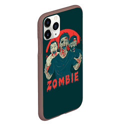 Чехол iPhone 11 Pro матовый Zombie - день мертвеца, цвет: 3D-коричневый — фото 2