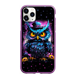 Чехол iPhone 11 Pro матовый Magic owl, цвет: 3D-фиолетовый