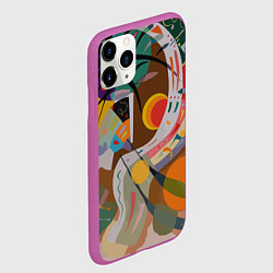 Чехол iPhone 11 Pro матовый Искусство Кандинского - Доминирующая кривая, цвет: 3D-фиолетовый — фото 2