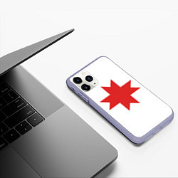 Чехол iPhone 11 Pro матовый Флаг Удмуртии, цвет: 3D-светло-сиреневый — фото 2