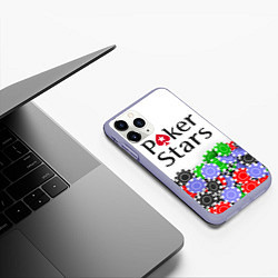 Чехол iPhone 11 Pro матовый Poker - игра для удачливых, цвет: 3D-светло-сиреневый — фото 2