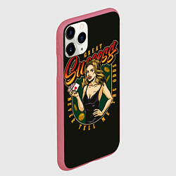 Чехол iPhone 11 Pro матовый Royal Flush, цвет: 3D-малиновый — фото 2