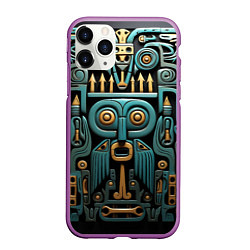 Чехол iPhone 11 Pro матовый Рисунок в египетском стиле, цвет: 3D-фиолетовый