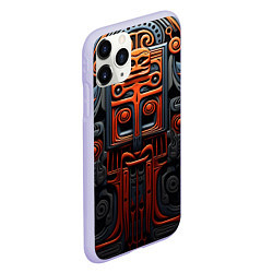 Чехол iPhone 11 Pro матовый Арт в этническом стиле, цвет: 3D-светло-сиреневый — фото 2