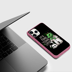 Чехол iPhone 11 Pro матовый Время пришло - 2024, цвет: 3D-малиновый — фото 2