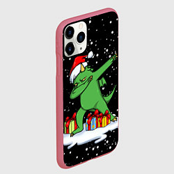 Чехол iPhone 11 Pro матовый Dragon dab, цвет: 3D-малиновый — фото 2