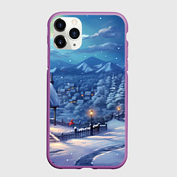 Чехол iPhone 11 Pro матовый Предновогоняя ночь