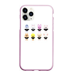 Чехол iPhone 11 Pro матовый Skzoo art, цвет: 3D-розовый