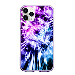 Чехол iPhone 11 Pro матовый Неоновый взрыв, цвет: 3D-светло-сиреневый