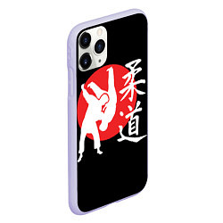 Чехол iPhone 11 Pro матовый Боевой бросок дзюдо, цвет: 3D-светло-сиреневый — фото 2