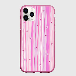 Чехол iPhone 11 Pro матовый Глазные яблоки, цвет: 3D-малиновый