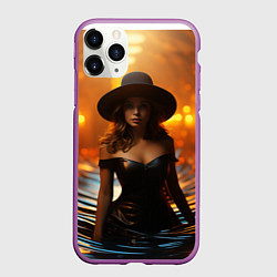 Чехол iPhone 11 Pro матовый Красавица ведьма, цвет: 3D-фиолетовый