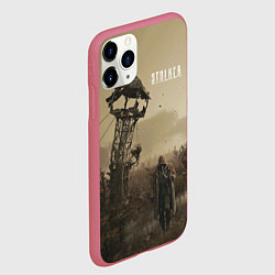Чехол iPhone 11 Pro матовый STALKER трое у вышки, цвет: 3D-малиновый — фото 2