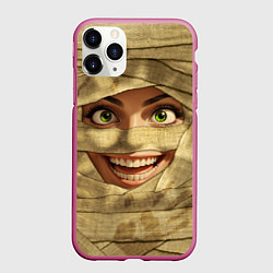Чехол iPhone 11 Pro матовый Бандаж мумии светлый, цвет: 3D-малиновый