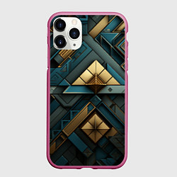 Чехол iPhone 11 Pro матовый Геометрический узор в египетском стиле, цвет: 3D-малиновый