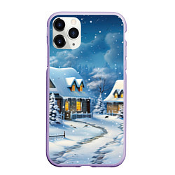 Чехол iPhone 11 Pro матовый Новогоднее настроение, цвет: 3D-светло-сиреневый