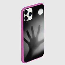 Чехол iPhone 11 Pro матовый Рука в ночном тумане, цвет: 3D-фиолетовый — фото 2