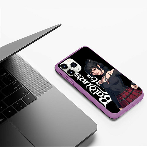 Чехол iPhone 11 Pro матовый Baldurs gate 3 - shadowheart / 3D-Фиолетовый – фото 3