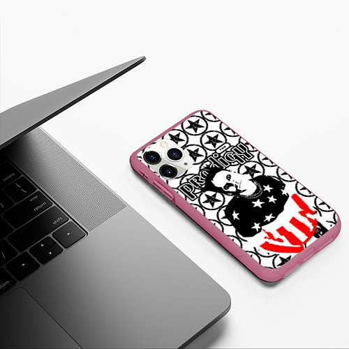 Чехол iPhone 11 Pro матовый The Prodigy Keith Flint firestarter / 3D-Малиновый – фото 3