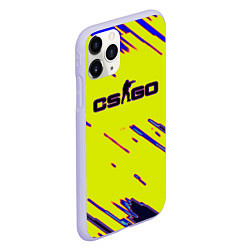 Чехол iPhone 11 Pro матовый Counter strike neon yellow, цвет: 3D-светло-сиреневый — фото 2