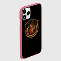 Чехол iPhone 11 Pro матовый Подразделение Беркут, цвет: 3D-малиновый — фото 2