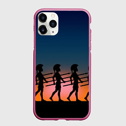 Чехол iPhone 11 Pro матовый Греческий закат, цвет: 3D-малиновый