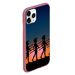 Чехол iPhone 11 Pro матовый Греческий закат, цвет: 3D-малиновый — фото 2