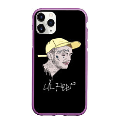 Чехол iPhone 11 Pro матовый Lil Peep rap steel, цвет: 3D-фиолетовый