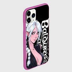 Чехол iPhone 11 Pro матовый Shadowheart - серебрянные волосы Baldur’s Gate, цвет: 3D-фиолетовый — фото 2