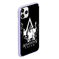 Чехол iPhone 11 Pro матовый Assassins Creed белые краски, цвет: 3D-светло-сиреневый — фото 2