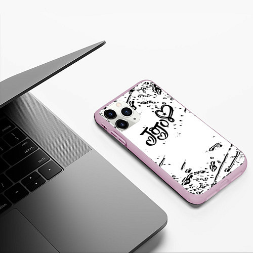 Чехол iPhone 11 Pro матовый JoJos Bizarre splash love anime / 3D-Розовый – фото 3