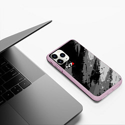 Чехол iPhone 11 Pro матовый N7 - mass effect monochrome, цвет: 3D-розовый — фото 2