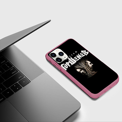 Чехол iPhone 11 Pro матовый Проект Горшенёв / 3D-Малиновый – фото 3