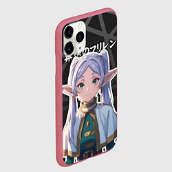 Чехол iPhone 11 Pro матовый Фрирен - милые ушки эльфийки, цвет: 3D-малиновый — фото 2