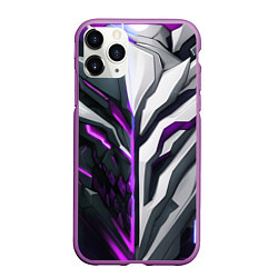 Чехол iPhone 11 Pro матовый Броня адская и райская фиолетовая, цвет: 3D-фиолетовый