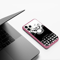 Чехол iPhone 11 Pro матовый Токийские мстители аниме black-white, цвет: 3D-малиновый — фото 2