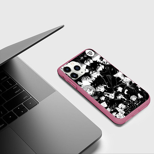 Чехол iPhone 11 Pro матовый Мэгуми Фушигуро - Магическая битва / 3D-Малиновый – фото 3