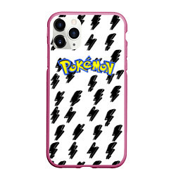 Чехол iPhone 11 Pro матовый Pokemon zippy, цвет: 3D-малиновый