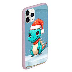 Чехол iPhone 11 Pro матовый Дракон пушистых елей, цвет: 3D-розовый — фото 2