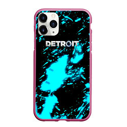 Чехол iPhone 11 Pro матовый Detroit become human кровь андроида, цвет: 3D-малиновый