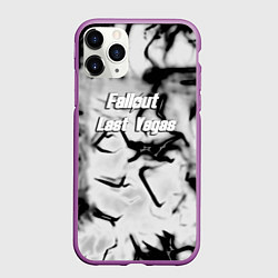 Чехол iPhone 11 Pro матовый Fallout краски черные, цвет: 3D-фиолетовый