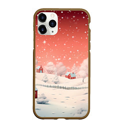 Чехол iPhone 11 Pro матовый Волшебство новогодней ночи, цвет: 3D-коричневый