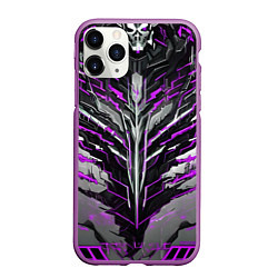 Чехол iPhone 11 Pro матовый Киберпанк доспех фиолетовый, цвет: 3D-фиолетовый