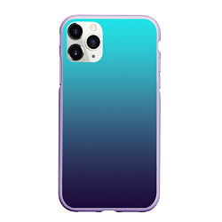 Чехол iPhone 11 Pro матовый Подводный градиент, цвет: 3D-светло-сиреневый