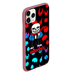 Чехол iPhone 11 Pro матовый Undertale роглайк, цвет: 3D-малиновый — фото 2