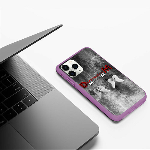 Чехол iPhone 11 Pro матовый Depeche Mode - Memento Mori gothic / 3D-Фиолетовый – фото 3